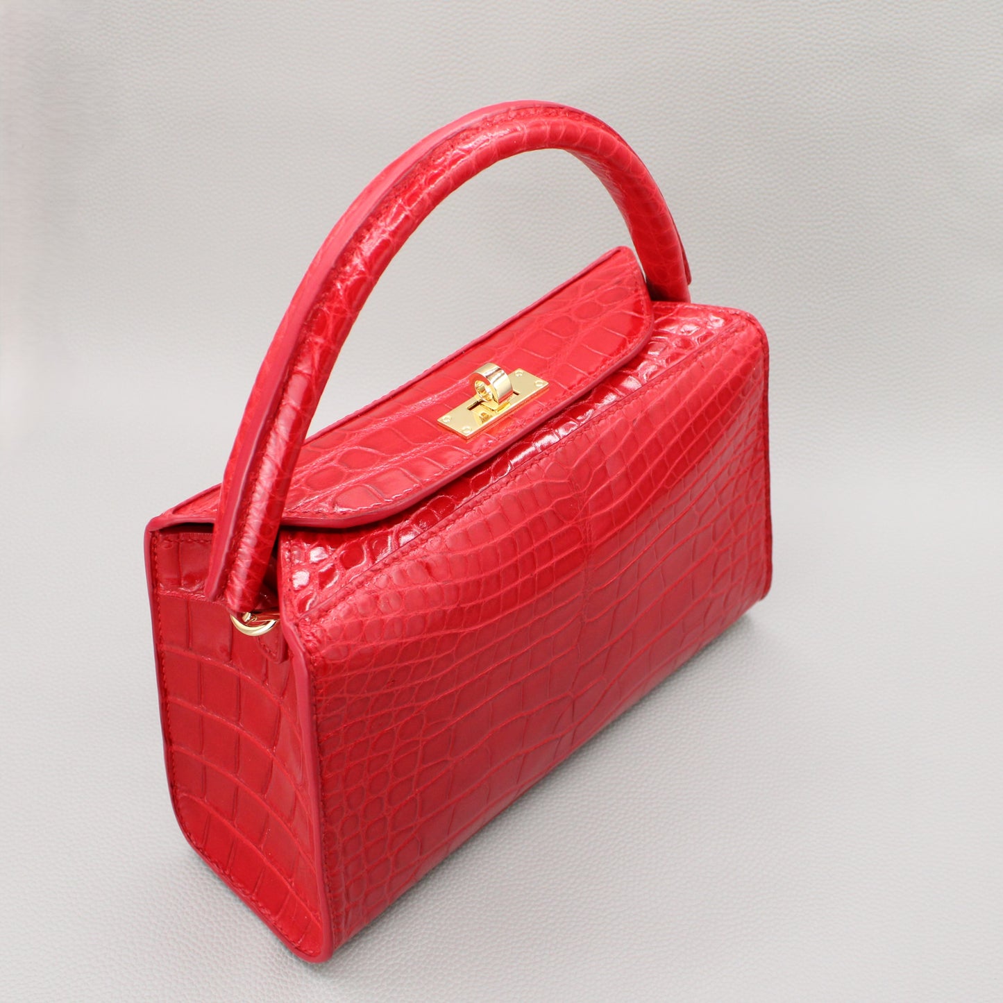 Sophie Top Handle Bag-Red Alligator