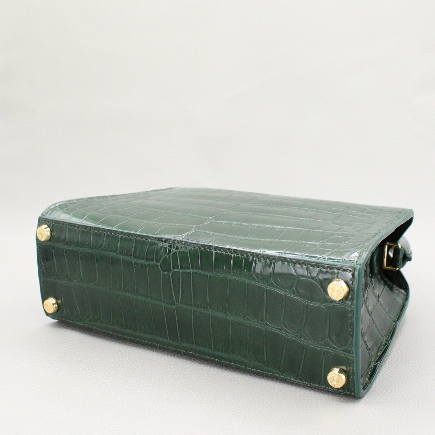 Sophie Top Handle Bag-Forest Green Alligator