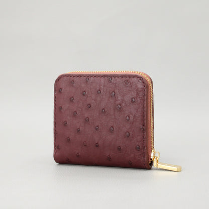 Compact Zip Around Wallet-Boardeaux Ostrich