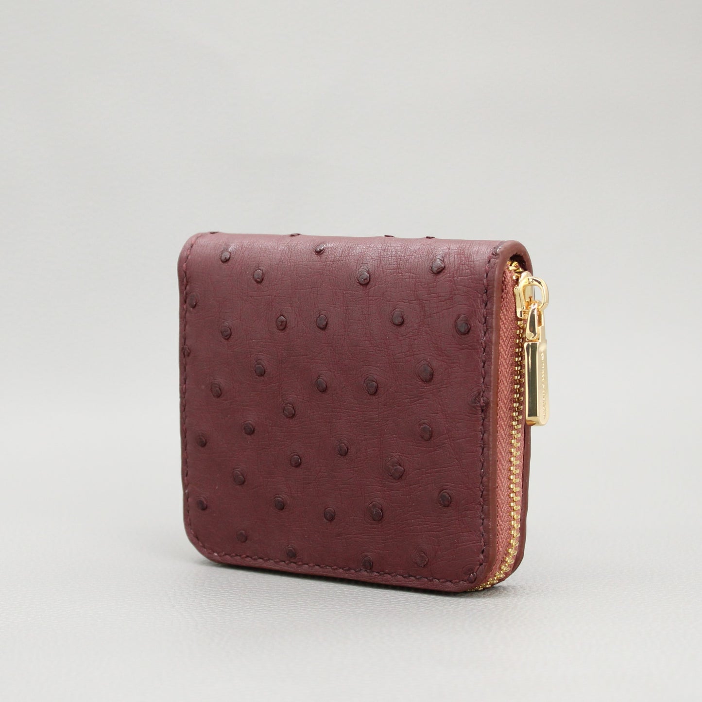 Compact Zip Around Wallet-Boardeaux Ostrich